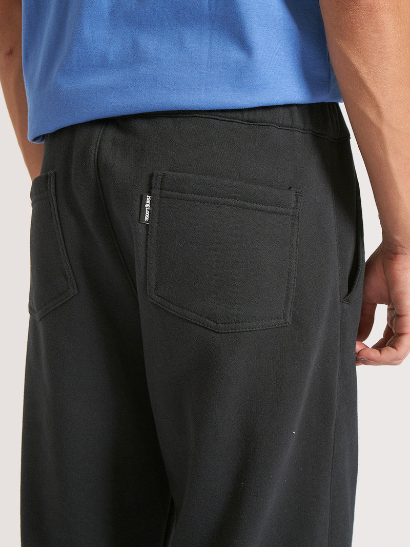 Calça Moletom Hang Loose Zip Preto