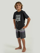 Camiseta Hang Loose Blooms Juvenil Preta