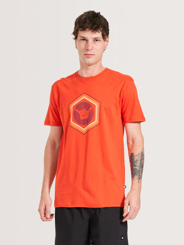 Camiseta Hang Loose Neon Vermelha
