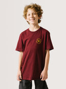 Camiseta Hang Loose Round Juvenil Bordô