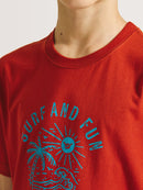 Camiseta Hang Loose Juvenil Fun Vermelho