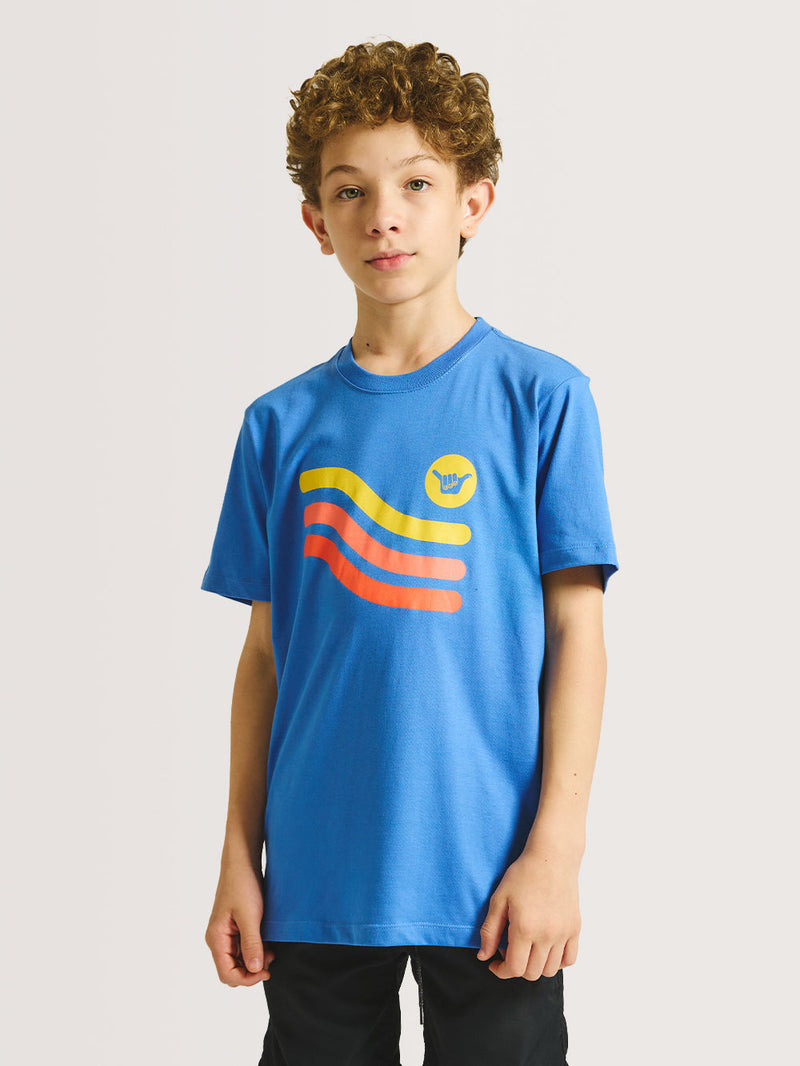 Camiseta Hang Loose Juvenil Sol Azul