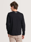 Camiseta Manga Longa Hang Loose Aloha Preta