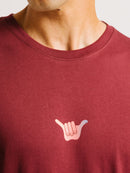 Camiseta Manga Longa Hang Loose Wax Bordô