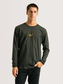 Camiseta Hang Loose Manga Longa Wildguys Chumbo