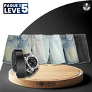 [Pague 3, Leve 5] Bermuda Jeans Masculina Denim Fit em Algodão e Elastano + BRINDES: Relógio e Cinto