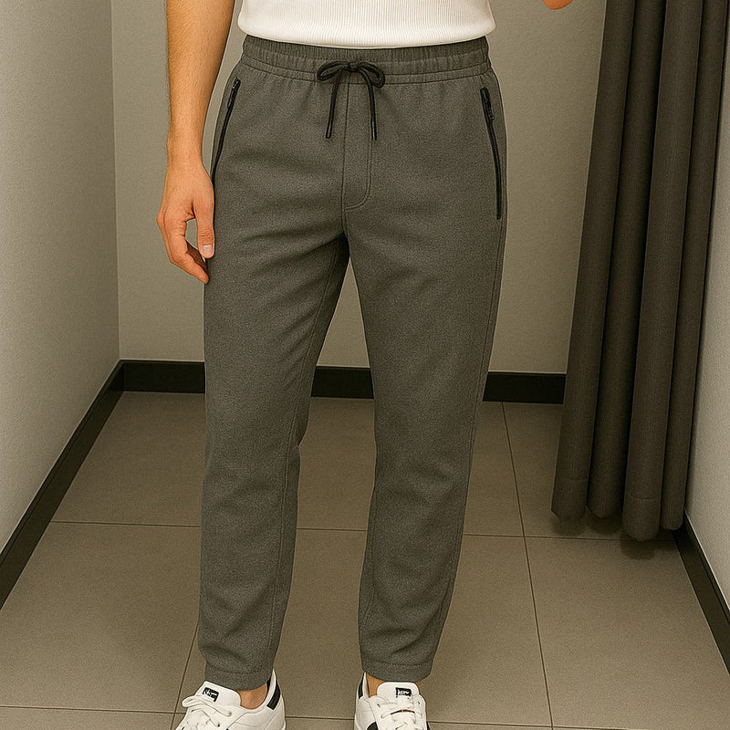 [Leve 3, Pague Só 2] Calça Vortex Masculina em Seda Gelada, Poliéster e Spandex, com Relógio e Cinto GRÁTIS