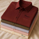 [Leve 5, Pague Só 3] Camisa Polo Riviero Masculina em Seda Natural de Amoreira, Poliéster e Rayon + 3 Bermudas e Relógio GRÁTIS