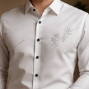 [Leve 5, Pague Só 3] Camisa Polo Ravello Masculina Manga Longa em Seda Natural de Amoreira, Poliéster e Rayon + Relógio e Cinto GRÁTIS