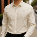 [Leve 5, Pague Só 3] Camisa Polo Ravello Masculina Manga Longa em Seda Natural de Amoreira, Poliéster e Rayon + Relógio e Cinto GRÁTIS