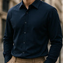 [Leve 5, Pague Só 3] Camisa Polo Masculina Dallas de Manga Longa em Seda Gelada com Poliuretano + BRINDE: Relógio Tático