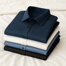 [Leve 5, Pague Só 3] Camisa Polo Masculina Dallas de Manga Longa em Seda Gelada com Poliuretano + BRINDE: Relógio Tático