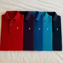 [Leve 5, Pague Só 3] Camisa Polo Masculina Listrada Cardin de Manga Curta em Seda Gelada com Poliuretano + BRINDE: Relógio