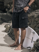 Bermuda Moletom Cargo Hang Loose Preta