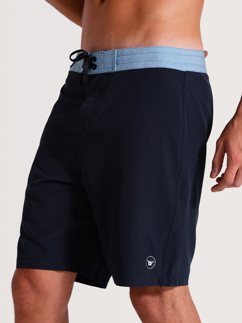 Boardshorts 19 Polegadas Azul Hang Loose Block