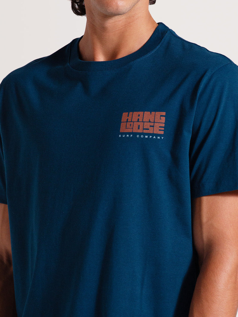 Camiseta Azul Manga Curta Hang Loose Tyblocked