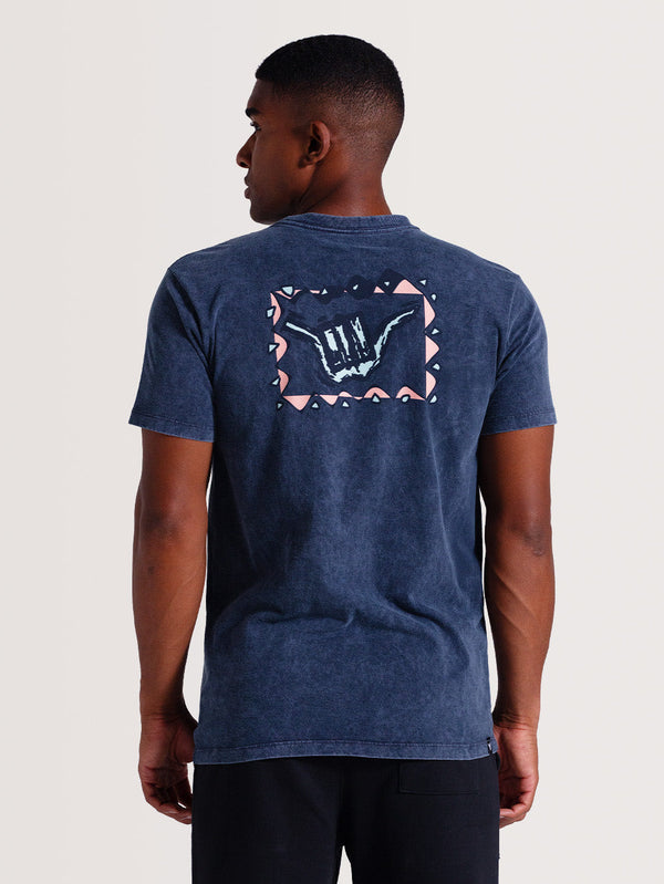 Camiseta Azul Manga Curta Especial Hang Loose Marble