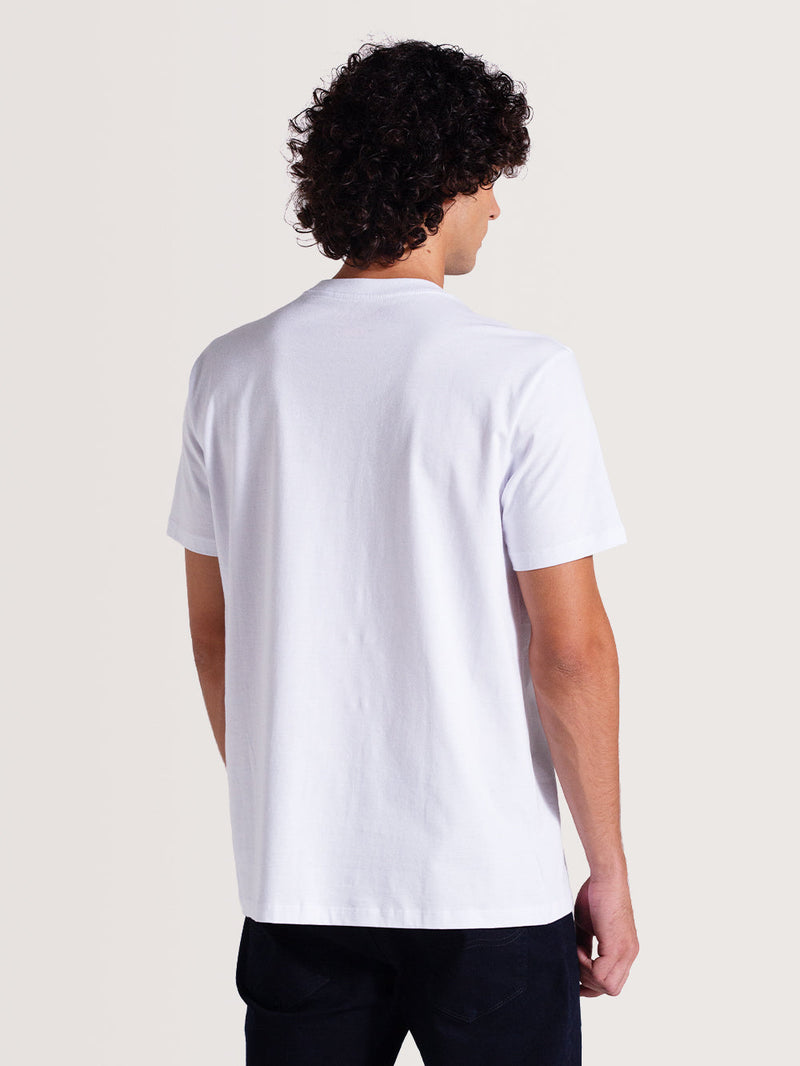 Camiseta Básica Branca Manga Curta Hang Loose Retro