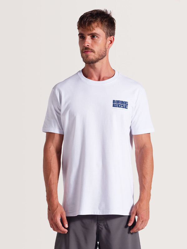 Camiseta Branca Manga Curta Hang Loose Tyblocked