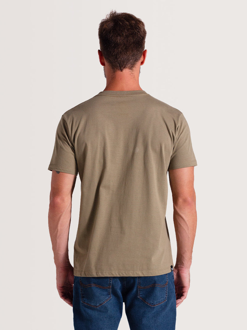 Camiseta Caqui Manga Curta Hang Loose Classic