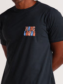 Camiseta Cinza Básica Manga Curta Hang Loose Hippie