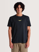 Camiseta Cinza Chumbo Manga Curta Hang Loose Retro