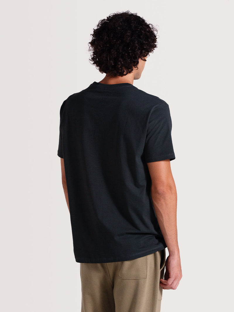 Camiseta Cinza Chumbo Manga Curta Hang Loose Retro