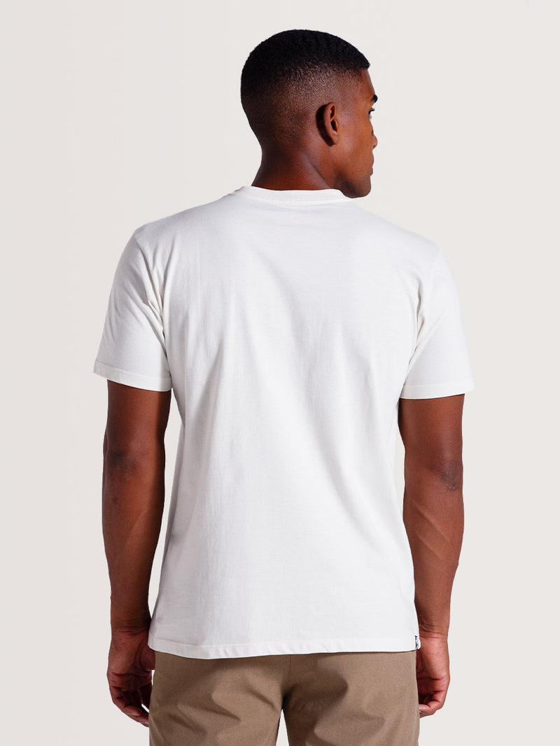 Camiseta Cor Off White Manga Curta Hang Loose Beach Culture