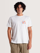 Camiseta Off White Básica Manga Curta Hang Loose Hippie