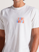 Camiseta Off White Básica Manga Curta Hang Loose Hippie