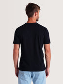 Camiseta Preta Algodão Manga Curta Hang Loose Typo