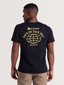 Camiseta Preta Manga Curta Hang Loose Ian Back Tour