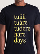 Camiseta Preta Manga Curta Hang Loose Ian Back Tour