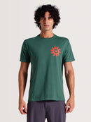 Camiseta Verde Musgo Manga Curta Hang Loose Rocks