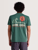 Camiseta Verde Musgo Manga Curta Hang Loose Rocks