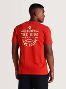 Camiseta Vermelha Manga Curta Hang Loose Enjoy