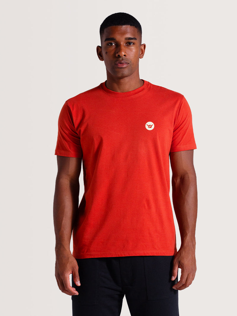 Camiseta Vermelha Manga Curta Hang Loose Enjoy