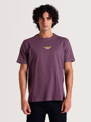 Camiseta Violeta Manga Curta Hang Loose Retro