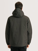 Jaqueta Preta Pesada Com Capuz Hang Loose Develop