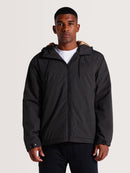 Jaqueta Preta Pesada Com Capuz Hang Loose Develop