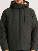 Jaqueta Preta Pesada Com Capuz Hang Loose Develop