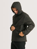 Jaqueta Preta Pesada Com Capuz Hang Loose Develop