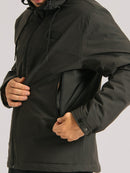 Jaqueta Preta Pesada Com Capuz Hang Loose Develop