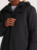 Jaqueta Preta Pesada Com Capuz Hang Loose Develop