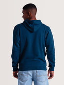 Moletom Canguru Azul Felpado Hang Loose Roundlogo