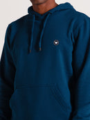 Moletom Canguru Azul Felpado Hang Loose Roundlogo