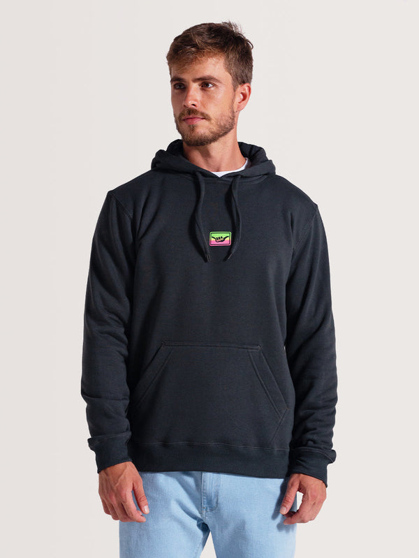 Moletom Canguru Cinza Hang Loose Retro