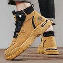 Bota Masculina Ortopédica de Cano Médio Vulcan com Amarração por Polia em Couro Legítimo e Poliuretano + BRINDES